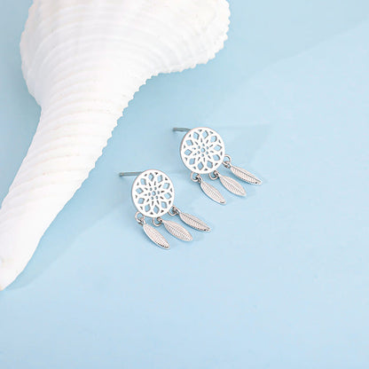Silver Dreamcatcher Earrings