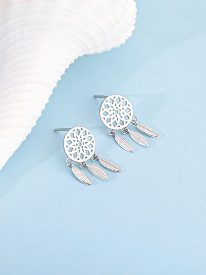 Silver Dreamcatcher Earrings