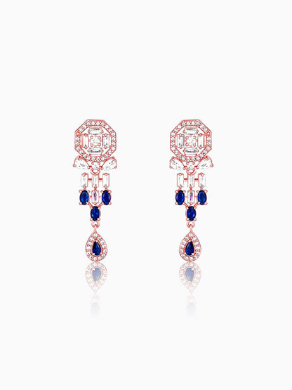 Rose Gold Bluestone Alley Earrings