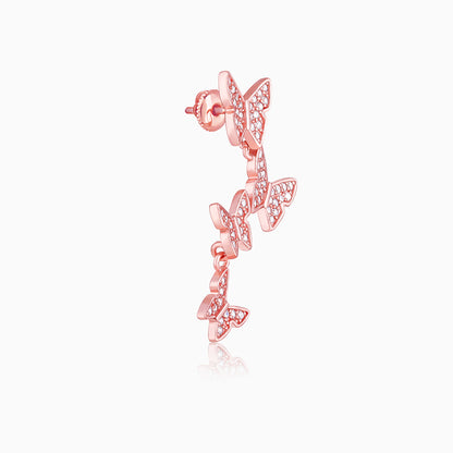 Anushka Sharma Rose Gold Wavering Wings Earrings