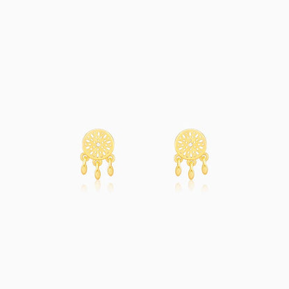 Golden Dreamcatcher Earrings
