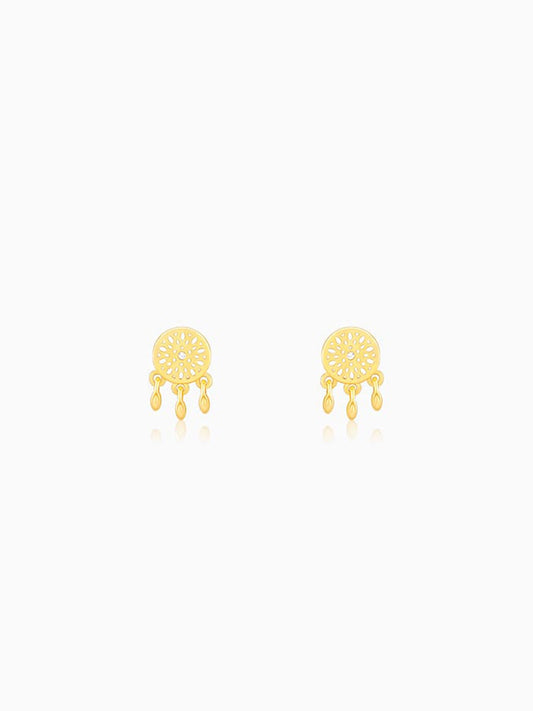 Golden Dreamcatcher Earrings
