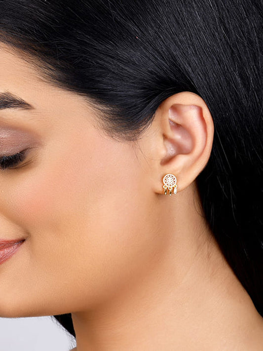 Golden Dreamcatcher Earrings