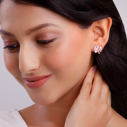 Anushka Sharma Rose Gold Tree of life Earrings