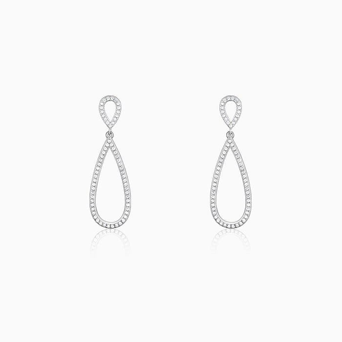 Anushka Sharma Silver Elegant Drop Earrings - Image 1