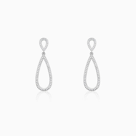 Anushka Sharma Silver Elegant Drop Earrings