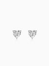 Silver Shape of Heart Earrings