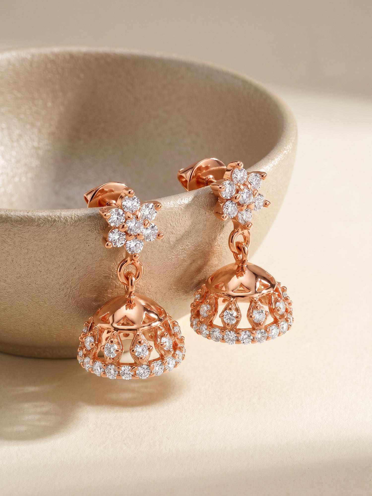 Rose Gold Enticing Jhumki