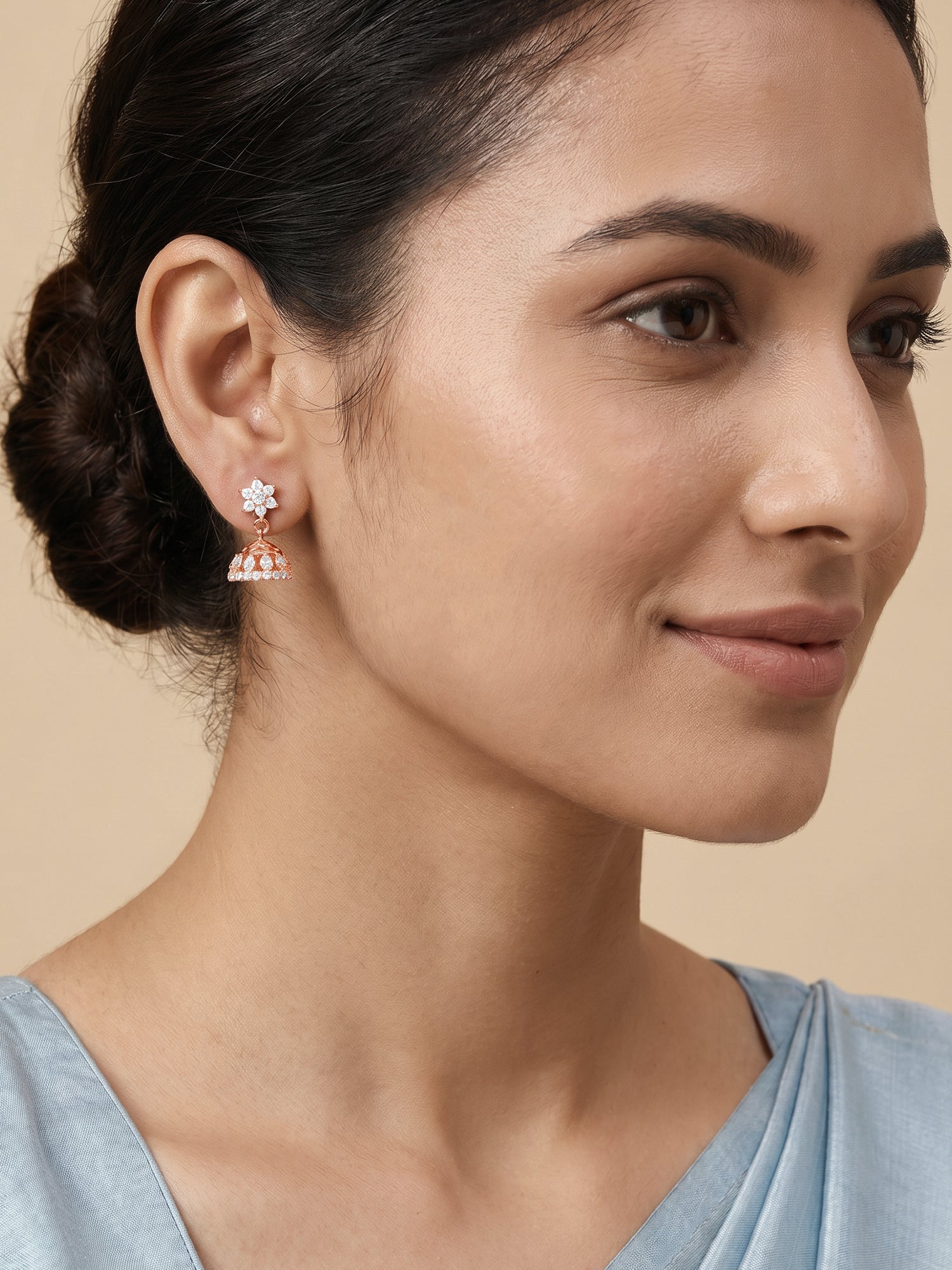 Rose Gold Enticing Jhumki