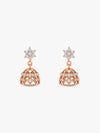 Rose Gold Zircon Studded Celtic Knot Ring