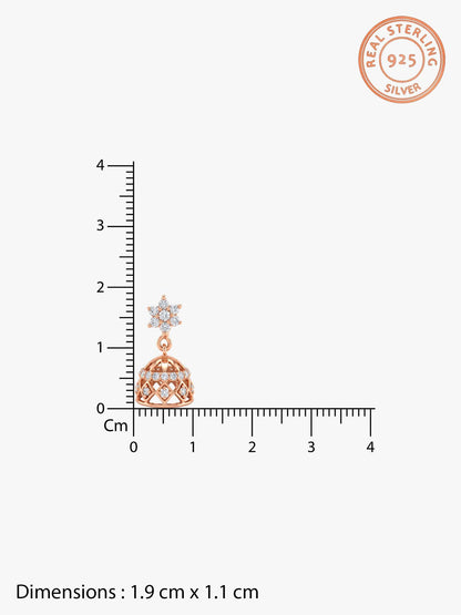 Rose Gold Zircon Jhumki