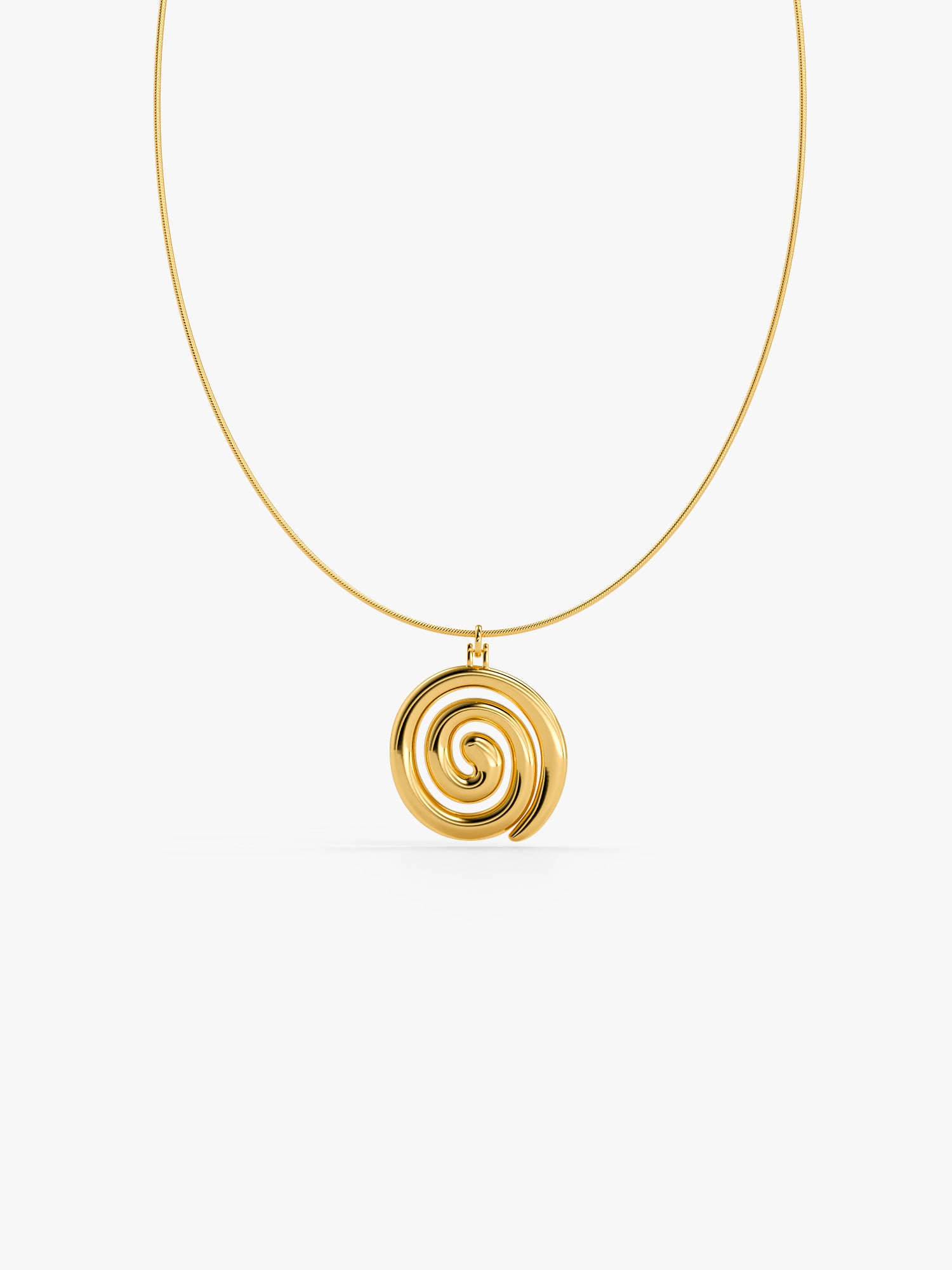 Spiral Drop It Gold Plated Necklace