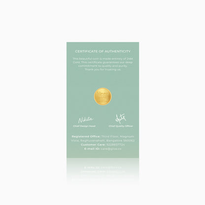 24K Gold Coin- Gold Mahalakshmi Coin (0.5g)
