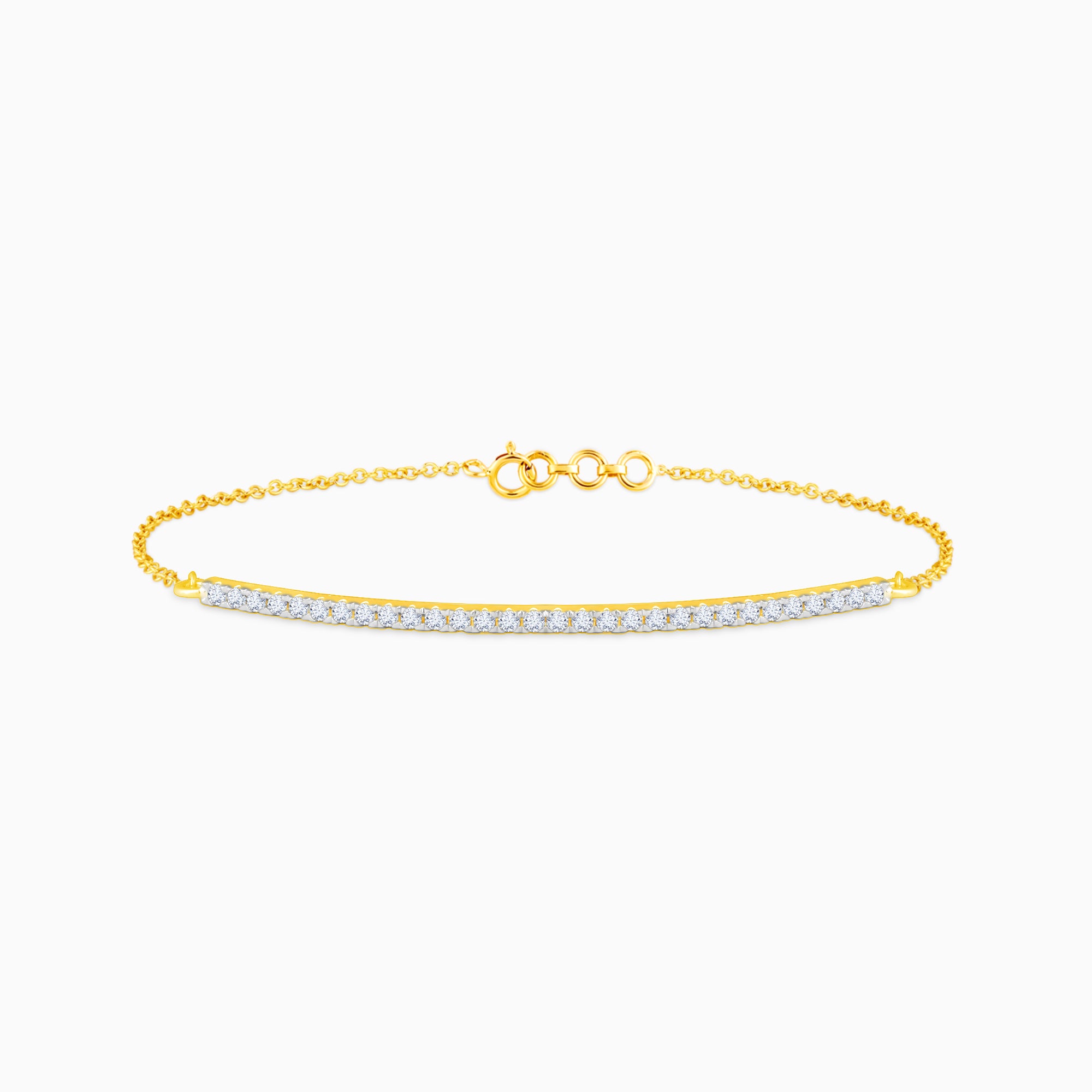 Diamond bracelet in 14k yellow gold | KLENOTA