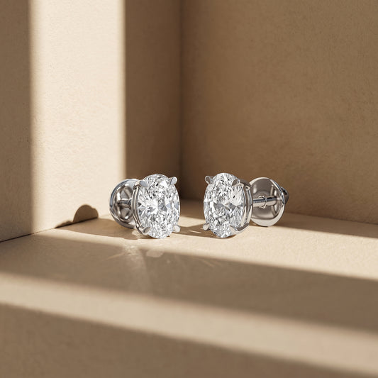 White Gold Solis Aura Lab Grown Diamond Earrings