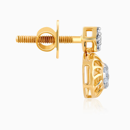 Gold Unravel Diamond Earrings