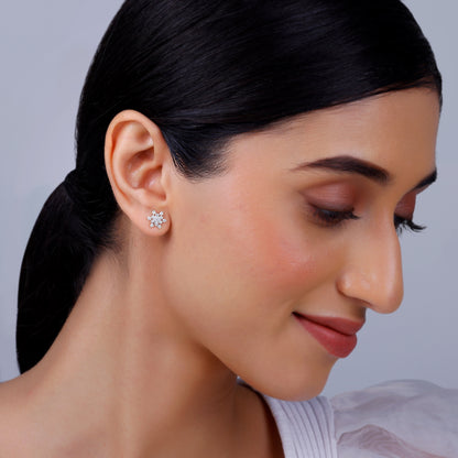 Gold Empress Solitaire Diamond Earrings