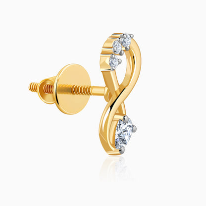 Gold Infinity Spark Diamond Studs