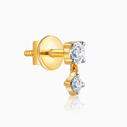 Gold Paseo Solitaire Diamond Studs