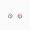 Rose Gold Dazzle Duo Lab Grown Diamond Earrings