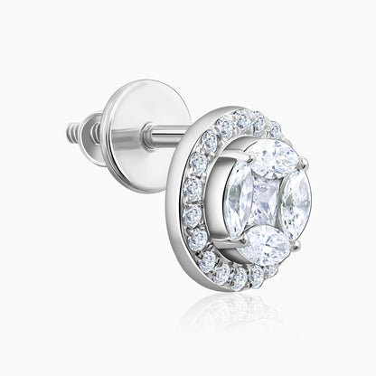 White Gold Circle of Life Lab Grown Diamond Earrings