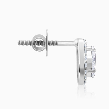 White Gold Circle of Life Lab Grown Diamond Earrings