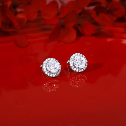 White Gold Circle of Life Lab Grown Diamond Earrings