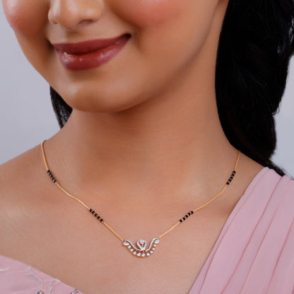Gold Monica Lab Grown Diamond Mangalsutra
