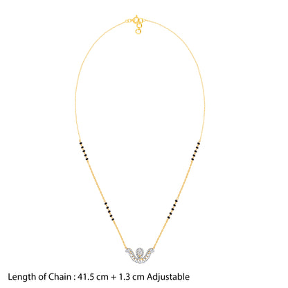 Gold Monica Lab Grown Diamond Mangalsutra