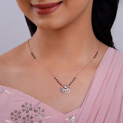 Rose Gold Pruthvi Lab Grown Diamond Mangalsutra