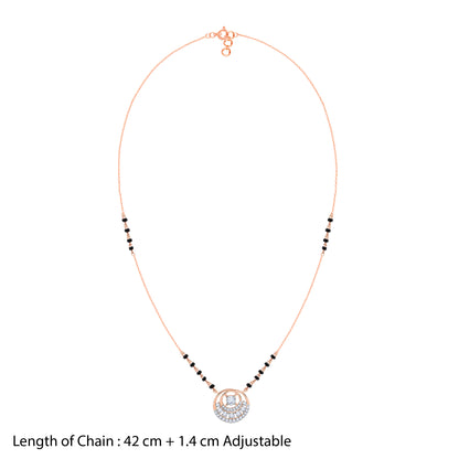 Rose Gold Pruthvi Lab Grown Diamond Mangalsutra