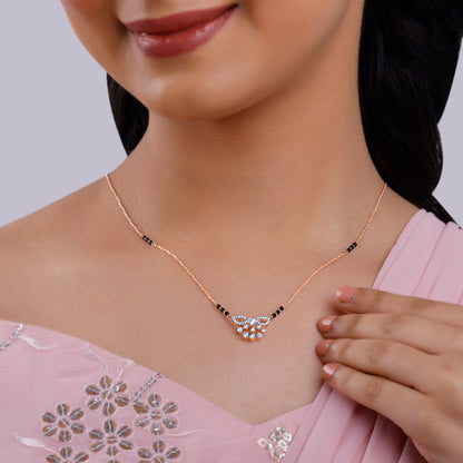 Rose Gold Shruthi Lab Grown Diamond Mangalsutra