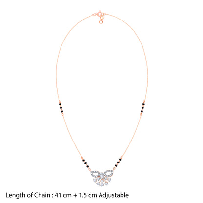 Rose Gold Shruthi Diamond Mangalsutra- rose gold mangalsutra for women