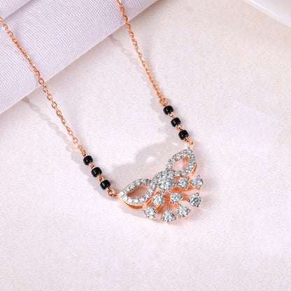 Rose Gold Shruthi Lab Grown Diamond Mangalsutra