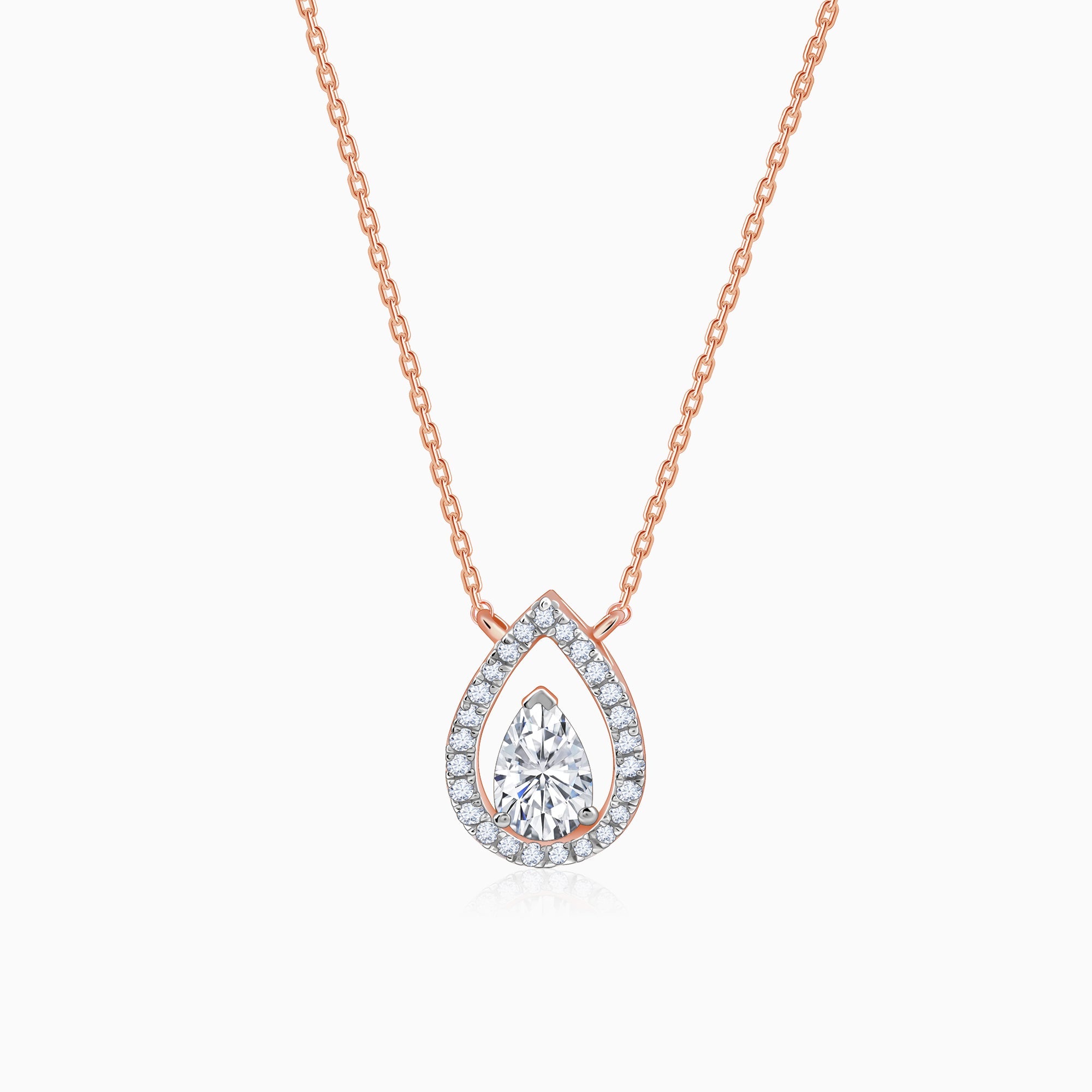Rose Gold Magical Dewdrop Lab Grown Diamond Necklace - Image 1