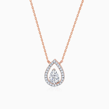 Rose Gold Magical Dewdrop Lab Grown Diamond Necklace