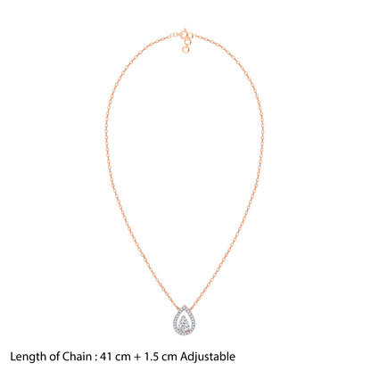 Rose Gold Magical Dewdrop Lab Grown Diamond Necklace