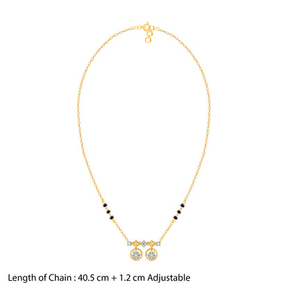 Gold Savitri Lab Grown Diamond Mangalsutra