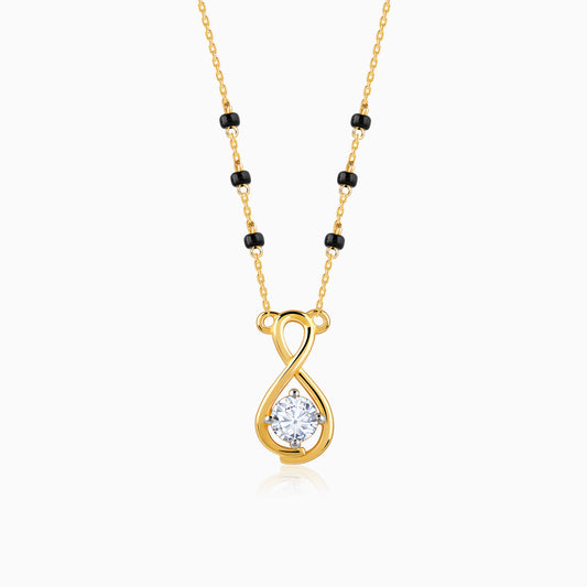 Gold Bandhan Solitaire Diamond Mangalsutra