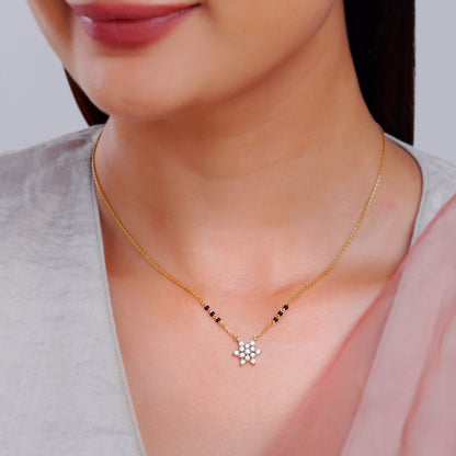 Gold Shubh Aura Diamond Mangalsutra