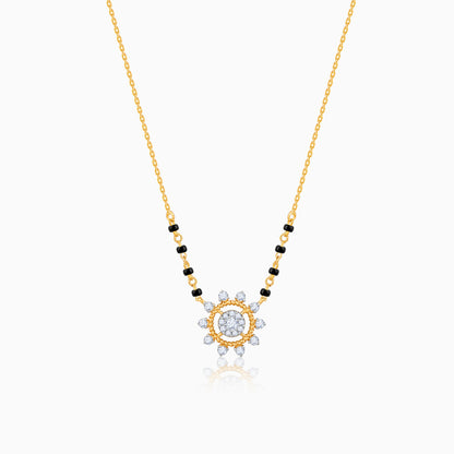 Gold Chandramukhi Lab Grown Diamond Mangalsutra