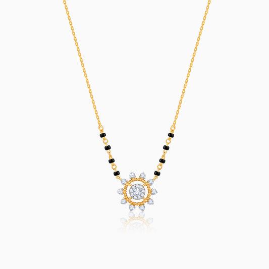Gold Chandramukhi Lab Grown Diamond Mangalsutra