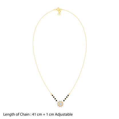 Gold Chandramukhi Lab Grown Diamond Mangalsutra