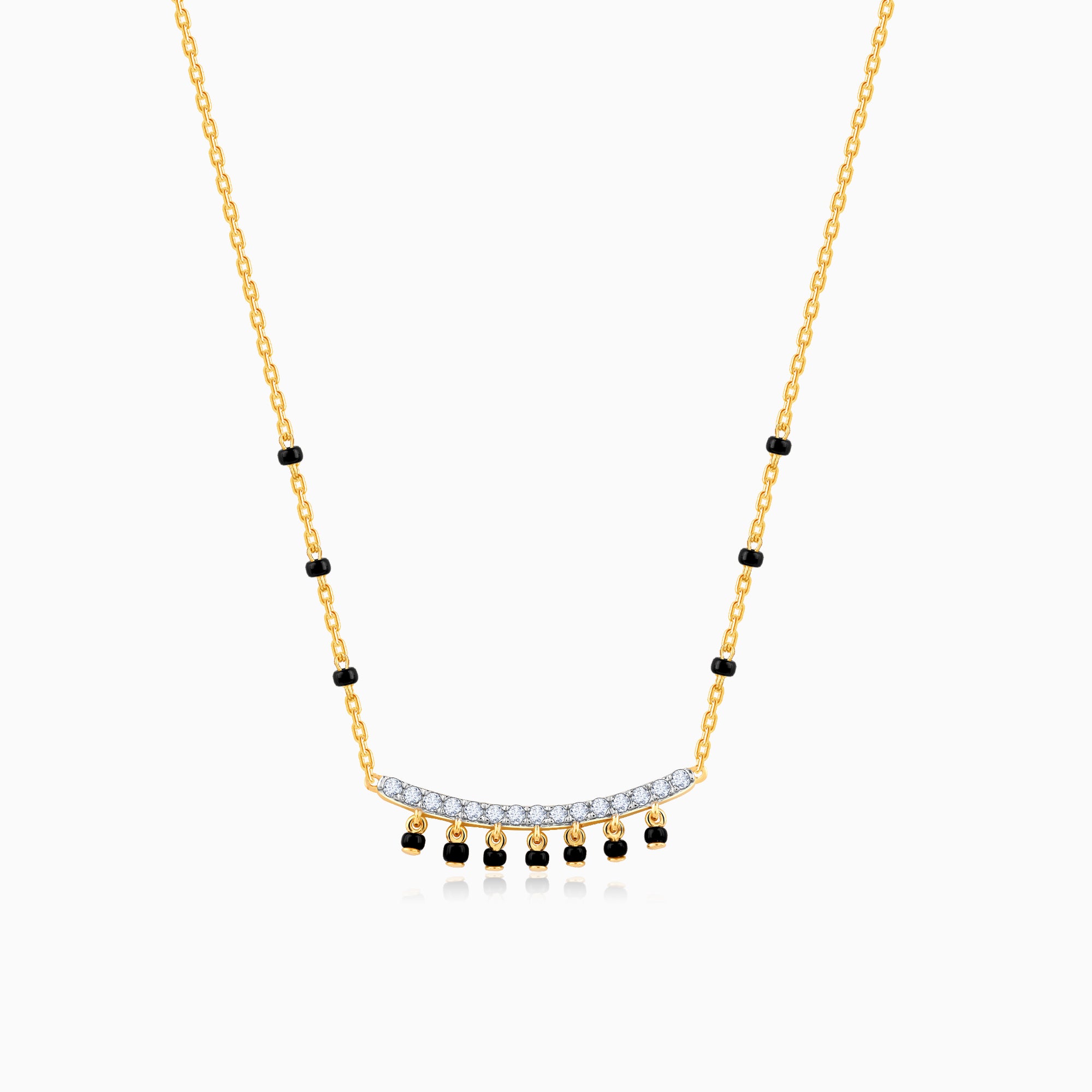 Gold Shringar Lab Grown Diamond Mangalsutra - Image 1