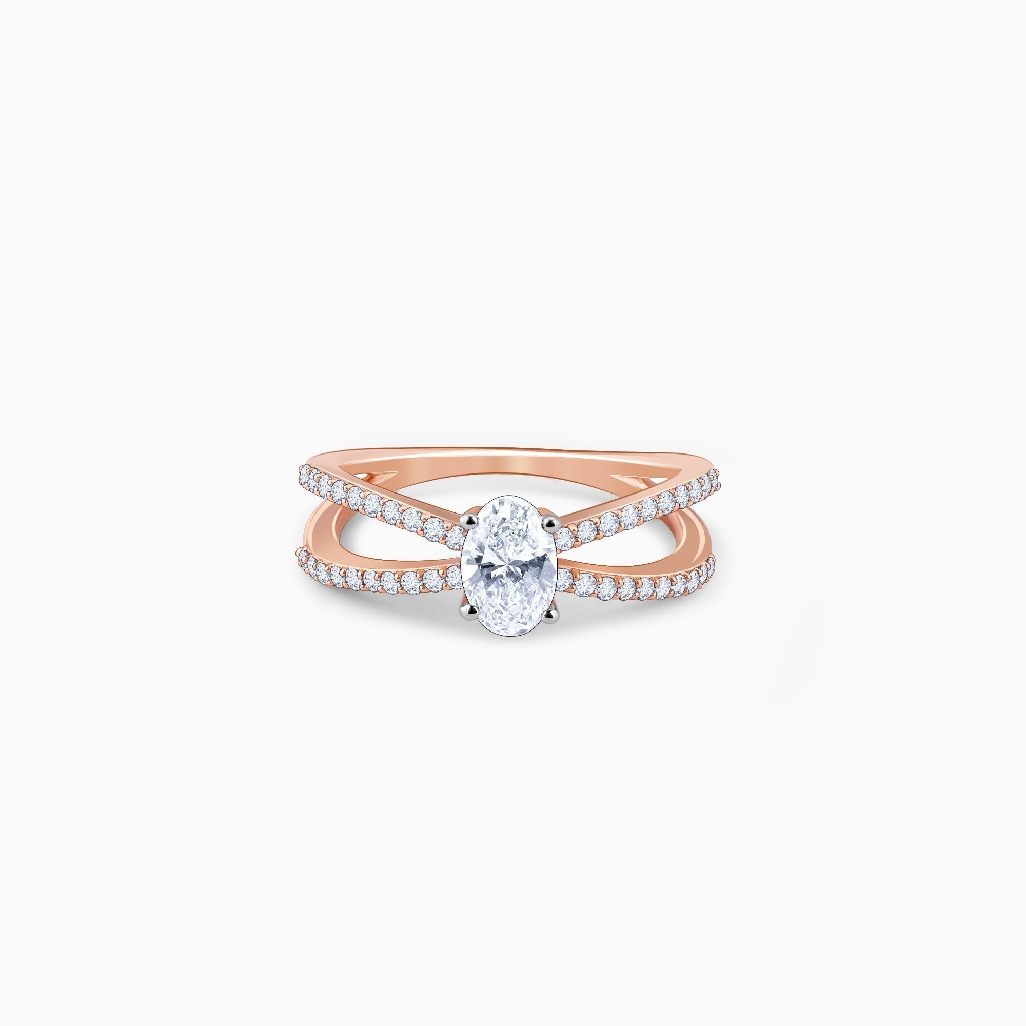 Rose Gold Dreamboat Solitaire Diamond Ring - Image 1