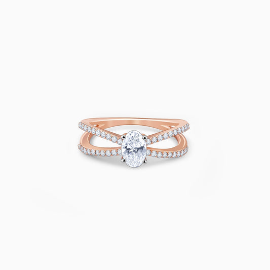 Rose Gold Dreamboat Solitaire Diamond Ring