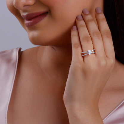 Rose Gold Dreamboat Solitaire Diamond Ring