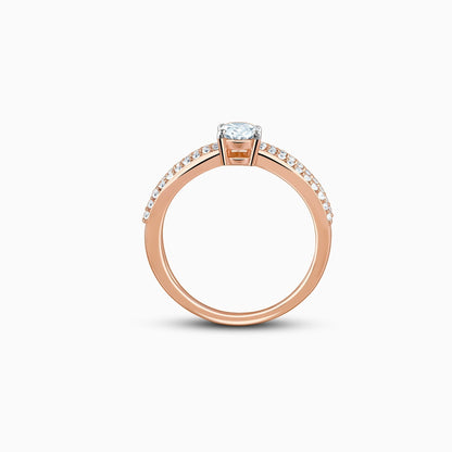 Rose Gold Dreamboat Solitaire Diamond Ring