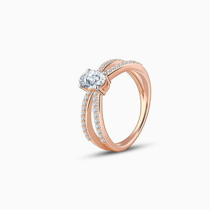 Rose Gold Dreamboat Solitaire Diamond Ring
