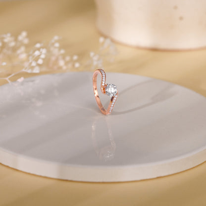 Rose Gold Stunners Solitaire Diamond Ring